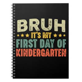 Bruh ist mein erster Kindergartentag Vintag Notizblock