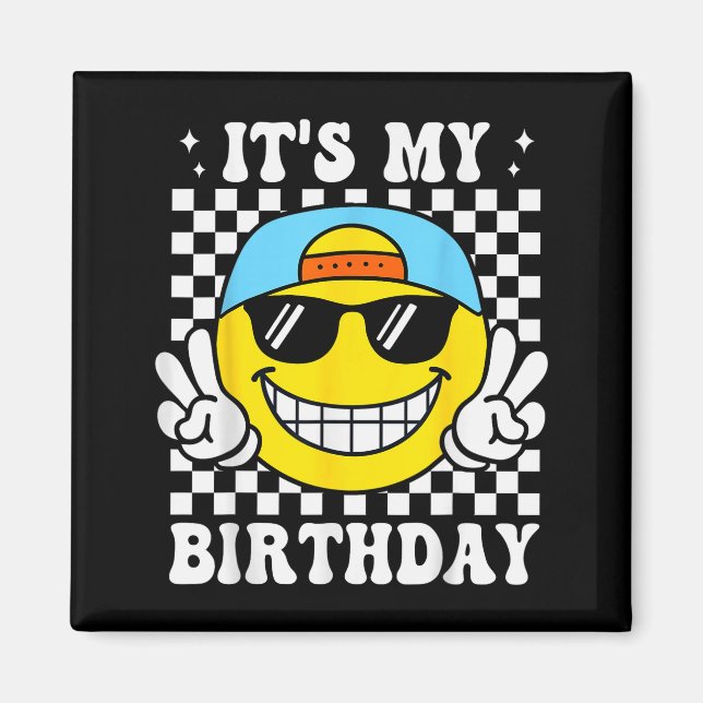 Bruh It's My Birthday Peace Sign Smile Birthday Fo Magnet (Vorne)