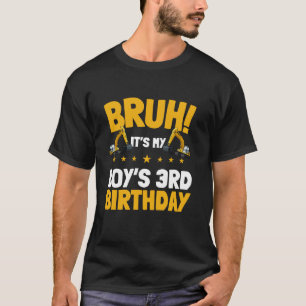 Bruh It's My Boy's 3. Geburtstag Kid Grabmal Cons T-Shirt