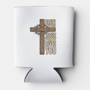 Bruh Jesus Liebt Dich Kreuz Vintage Christlich Vec Dosenkühler
