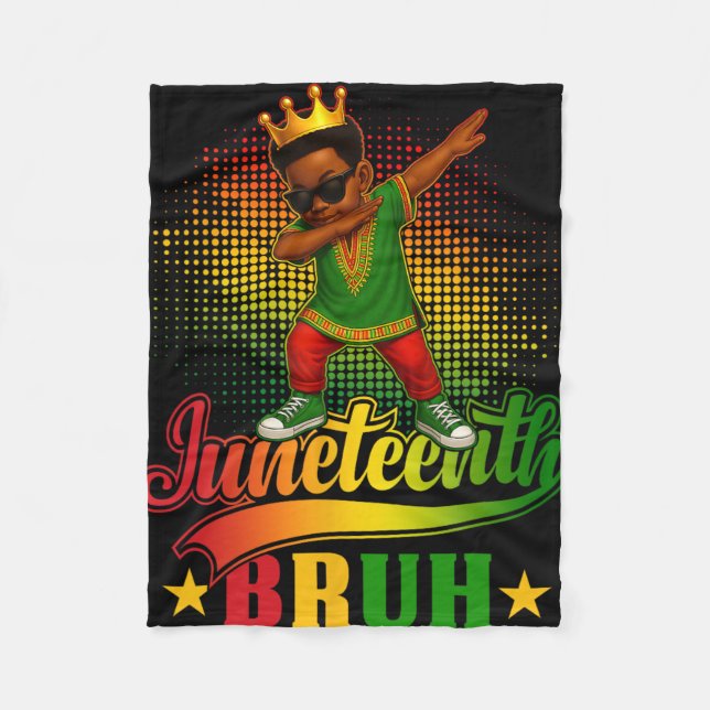 Bruh Juneteenth 1865 Schwarze Freiheit Schwarzer P Fleecedecke (Vorderseite)