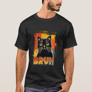 Bruh-Katze Gruß Meme Lustiger Spruch Männer Jungen T-Shirt