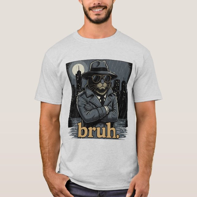 Bruh Katze T-Shirt (Vorderseite)