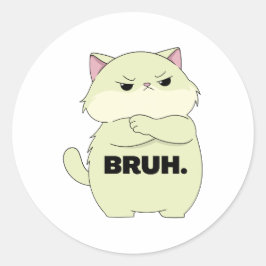 Bruh Kitty Aufkleber