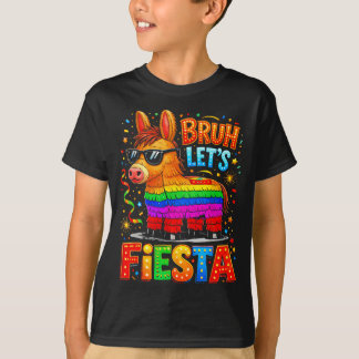 Bruh Lass uns Fiesta Cinco De Mayo Lustiger Esel P T-Shirt