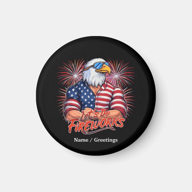 Bruh Lasse Do Fireworks Juli Vierte Funny Patrioti Magnet (Vorne)
