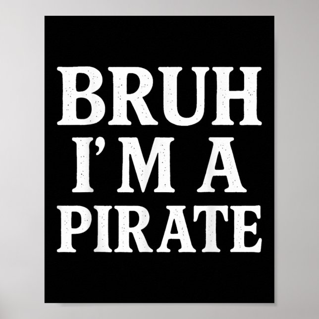 Bruh Lazy Halloween Costume so tun, als würde a Pi Poster (Vorne)