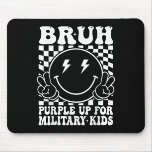 Bruh Lila für militärische Kinder Monat Militärjun Mousepad