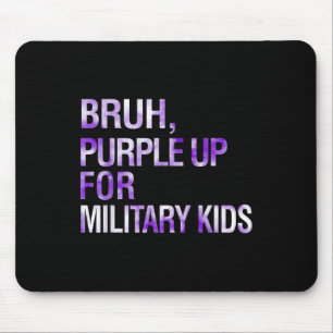 Bruh Lila für militärische Kinder Monat Militärjun Mousepad