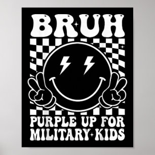 Bruh Lila für militärische Kinder Monat Militärjun Poster