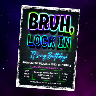 Bruh Lock am Geburtstag Einladung