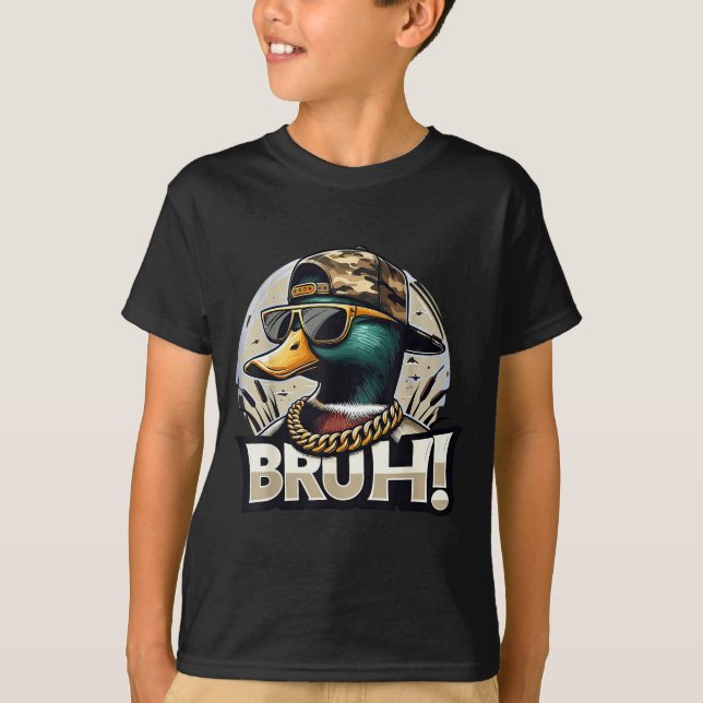 Bruh Mallard Duck Funny Duck Hunting Humor  T-Shirt (Vorderseite)