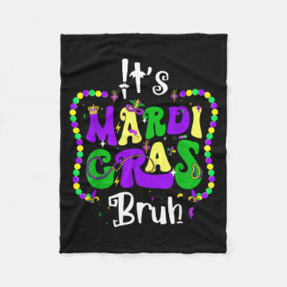 Bruh Mardi Gras Teens Boys Kids Mardi Gras  Fleecedecke