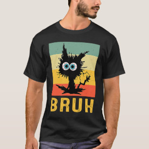 Bruh Meme Bruder Gruß Teenager Jungen Männer Katze T-Shirt