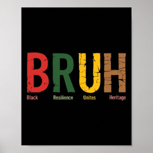 Bruh Meme Celebrate Black History Montag Männer Fr Poster