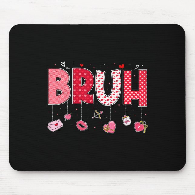 Bruh Meme Funny Saying Bro Greeting Teens Boys Val Mousepad (Vorne)