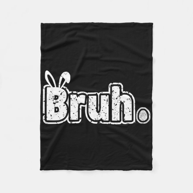Bruh Meme Funny Sprichwort Bro Greeting Teens Boys Fleecedecke (Vorderseite)