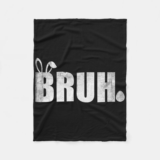 Bruh Meme Funny Sprichwort Bro Greeting Teens Boys Fleecedecke (Vorderseite)