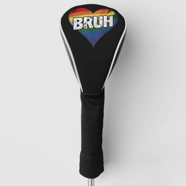 Bruh Meme Funny Sprichwort Bro Gruß Gay LGBT Pride Golf Headcover (Vorderseite)