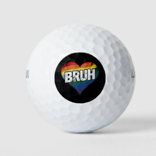 Bruh Meme Funny Sprichwort Bro Gruß Gay LGBT Pride Golfball