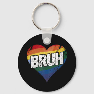Bruh Meme Lustiger Spruch Bro Gruß Schwul LGBT Sto Schlüsselanhänger