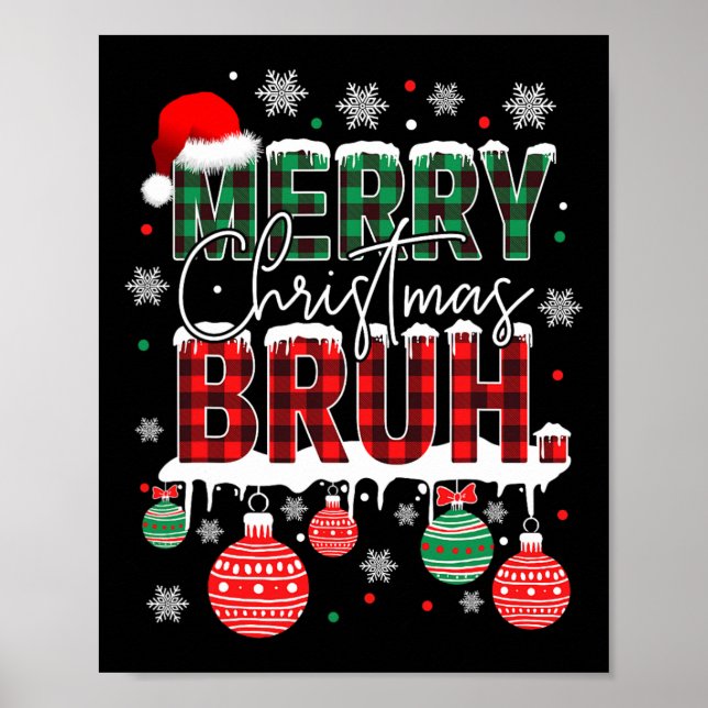 Bruh Meme Lustiger Spruch Bro Gruß Teenager Jungen Poster (Vorne)