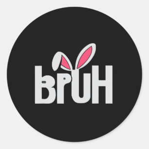 Bruh Meme Lustiger Spruch Bro Gruß Teenager Jungen Runder Aufkleber