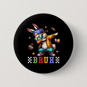 Bruh Meme Ostertag Funny Bunny Eggs Teens Boys K Button