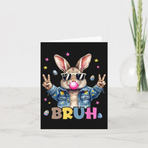 Bruh Meme Ostertag Funny Bunny Eggs Teens Boys K Karte