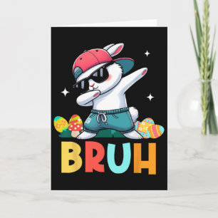 Bruh Meme Ostertag Lustiger Hase Eier Teens Jungen Karte