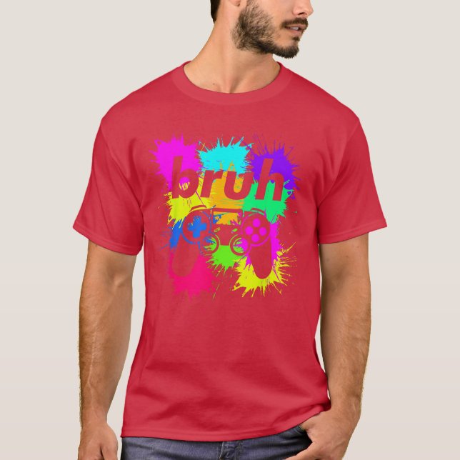 Bruh Meme Videospiel-Controller Cooler Gamer Boyee T-Shirt (Vorderseite)
