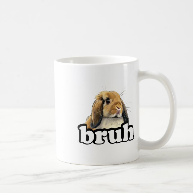 Bruh Mini Holland Lop Bunny Rabbit Lover Kaffeetasse (Rechts)