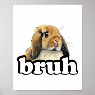 Bruh Mini Holland Lop Kaninchen Hase Liebhaber  Poster