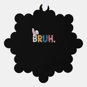 Bruh Oaster Bunny Niedlich Meme for Kids _2 Ornament Karte