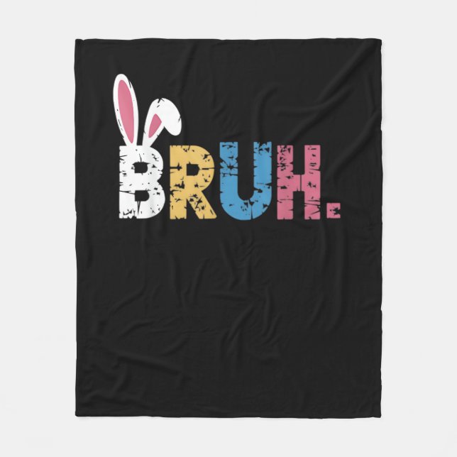 Bruh Oaster Bunny Niedlich Meme for Kids _3 Fleecedecke (Vorderseite)