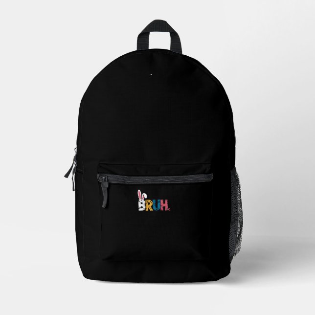 Bruh Oaster Bunny Niedlich Meme for Kids _6 Bedruckter Rucksack (Vorderseite)
