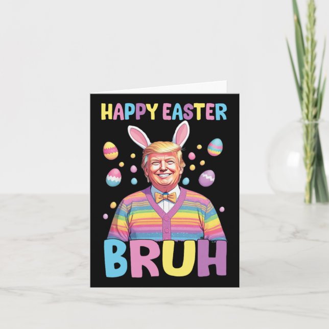 Bruh Oaster Day Funny Rabbit Bunny Happy Oaster Tr Karte (Vorderseite)