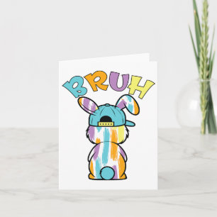 Bruh Ostertag Funny Colorful Rabbit Bunny Oster Karte