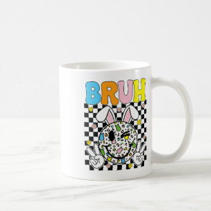 Bruh Ostertag Lustiger Hase Eier Groovy Lächeln Ge Kaffeetasse