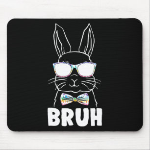 Bruh Ostertag Lustiger Hase Kaninchen Gesicht Gles Mousepad