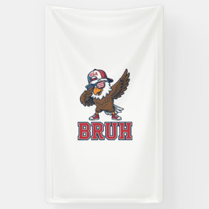 Bruh Patriotischer Adler Vintage Gravur T-Shirt De Banner