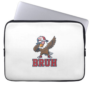 Bruh Patriotischer Adler Vintage Gravur T-Shirt De Laptopschutzhülle