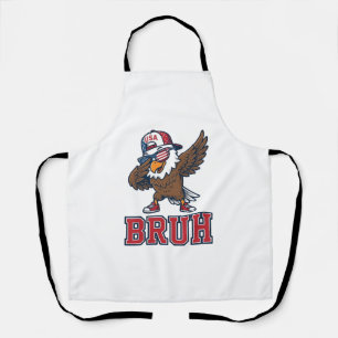 Bruh Patriotischer Adler Vintage Gravur T-Shirt De Schürze