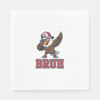 Bruh Patriotischer Adler Vintage Gravur T-Shirt De Serviette