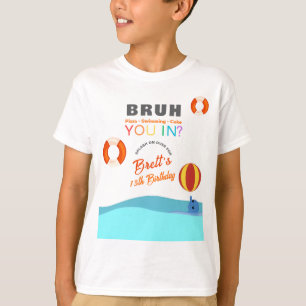 Bruh Pool Party Geburtstag Kinder T-Shirt