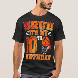 Bruh sein 10. Geburtstag Basketball Thema 10 Jahre T-Shirt