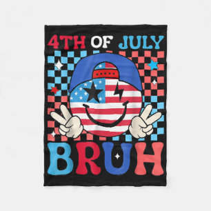 Bruh sein 4. Juli, die US-Flagge schwebt Patriotic Fleecedecke