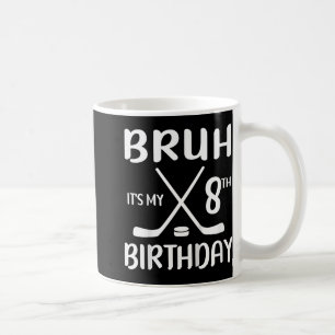 Bruh sein 8. Geburtstag 8 Jahre alter Hockey-Spiel Kaffeetasse