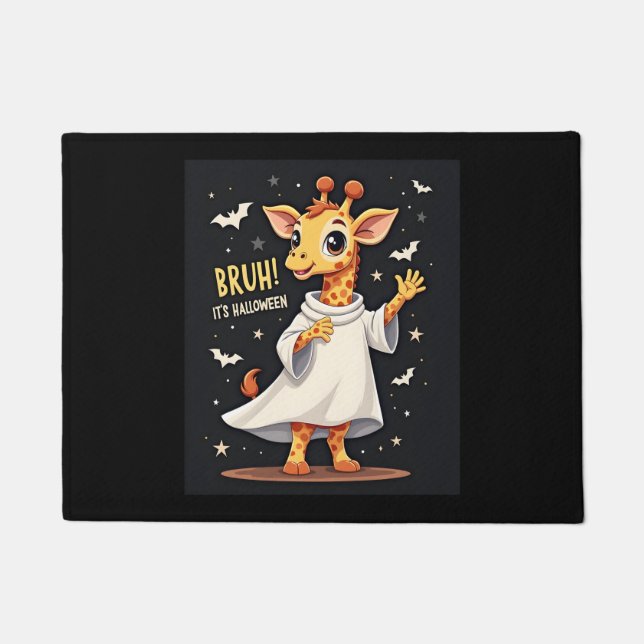 Bruh sein Halloween Funny Dabbing Ghost Giraffe Lo Fußmatte (Vorderseite)