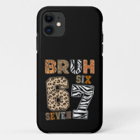 Bruh Six Seven 67 Meme Wildtier-Print Streetwear